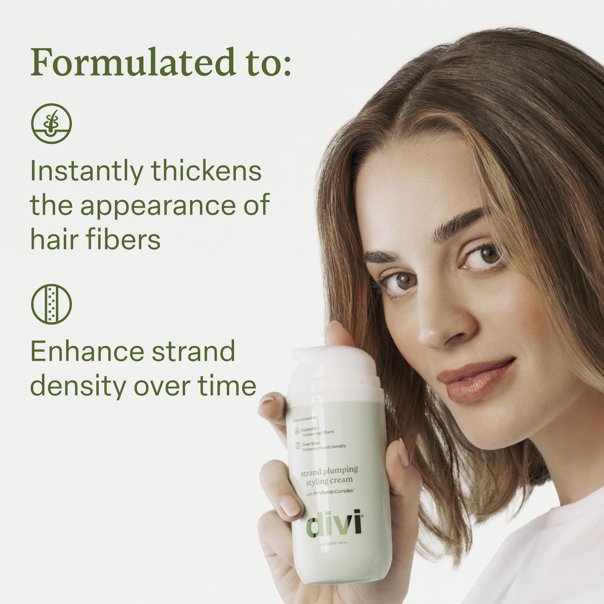 divi Strand Styling Cream packaging on vanity for routine use