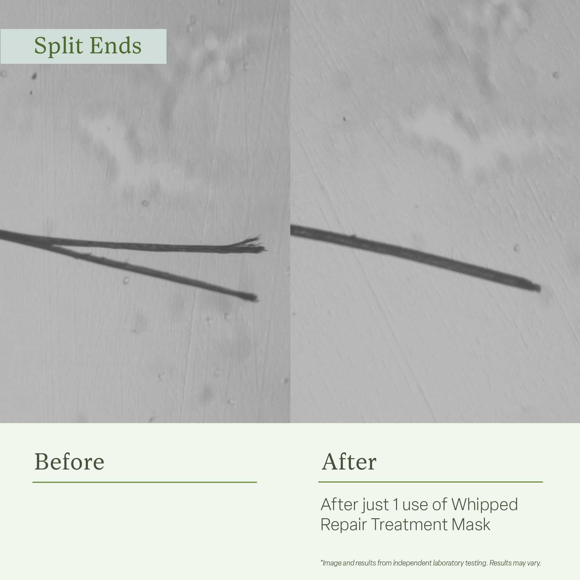 Divi Whipped Repair Mask closeup highlights bond strengthening formula.