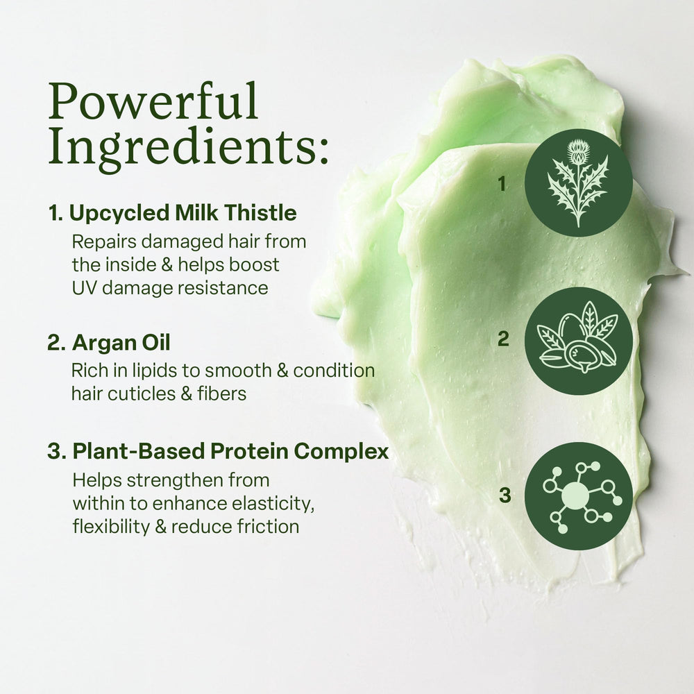 Divi Whipped Repair Mask smooths damaged strands to softness and shine.