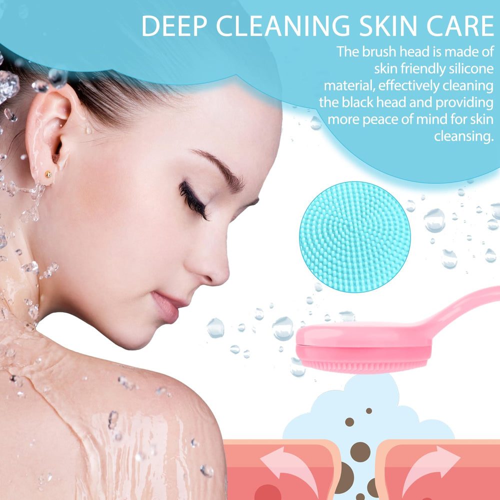 DIVINA VITAE silicone face brush in use with cleanser for deep cleansing