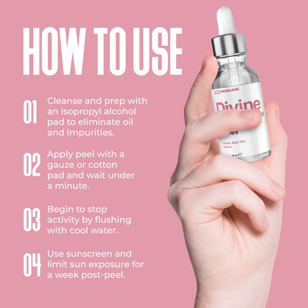 Divine Derriere 70% glycolic peel product image highlighting clinical-grade formula.