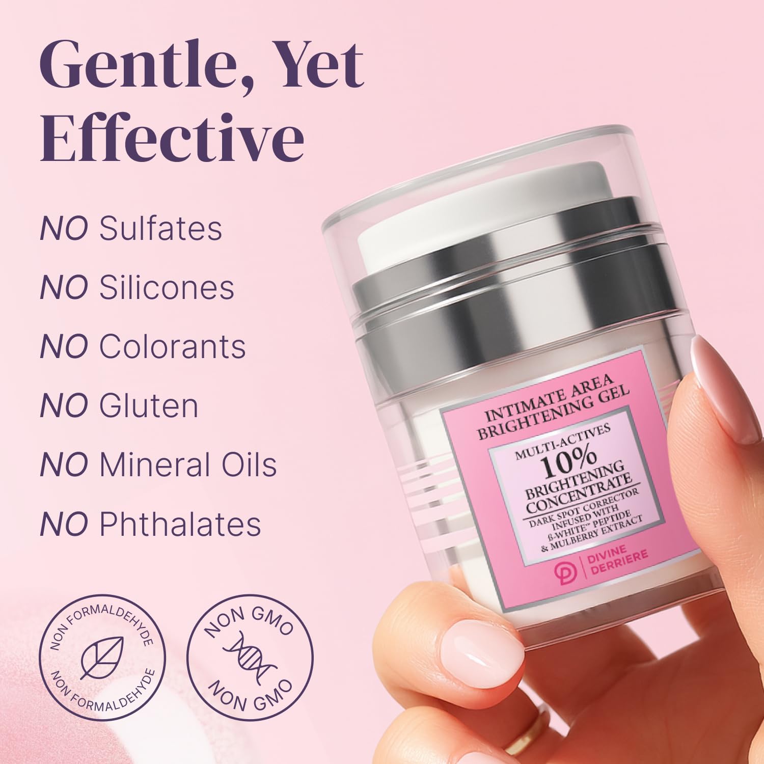 Beta White peptide icon signals soothing brightening for dull skin