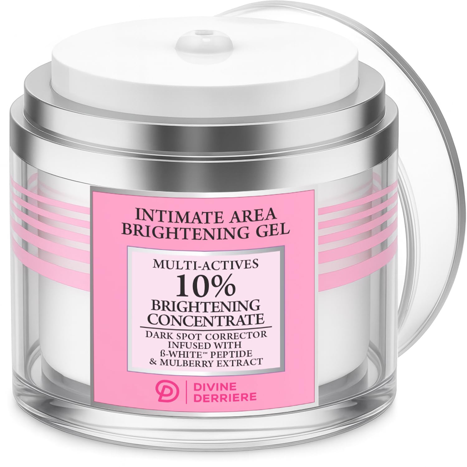 Divine Derriere intimate dark spot bottle on vanity for targeted brightening