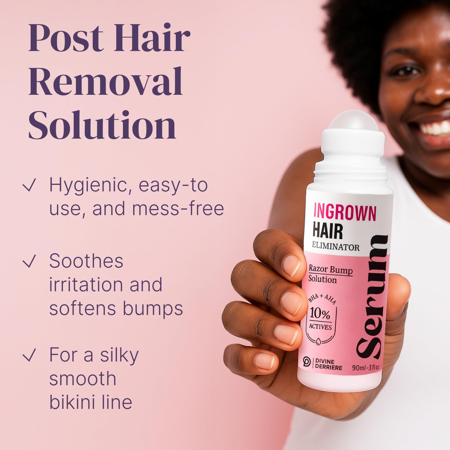 Divine Derriere soothing roll-on applying easily to problem areas