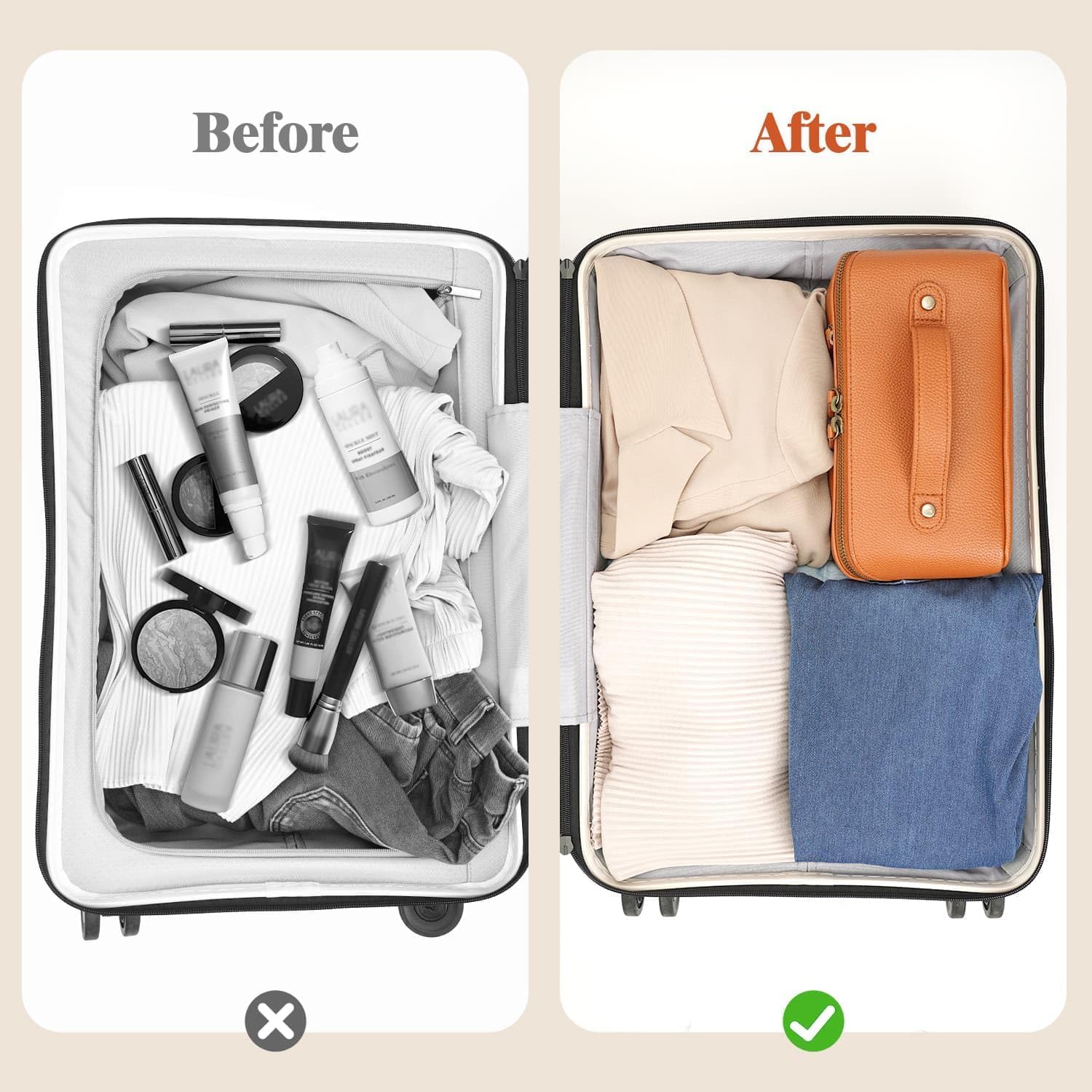 Divvia travel bag dimensions 9x4.3x4.3 inches fit compact packing.