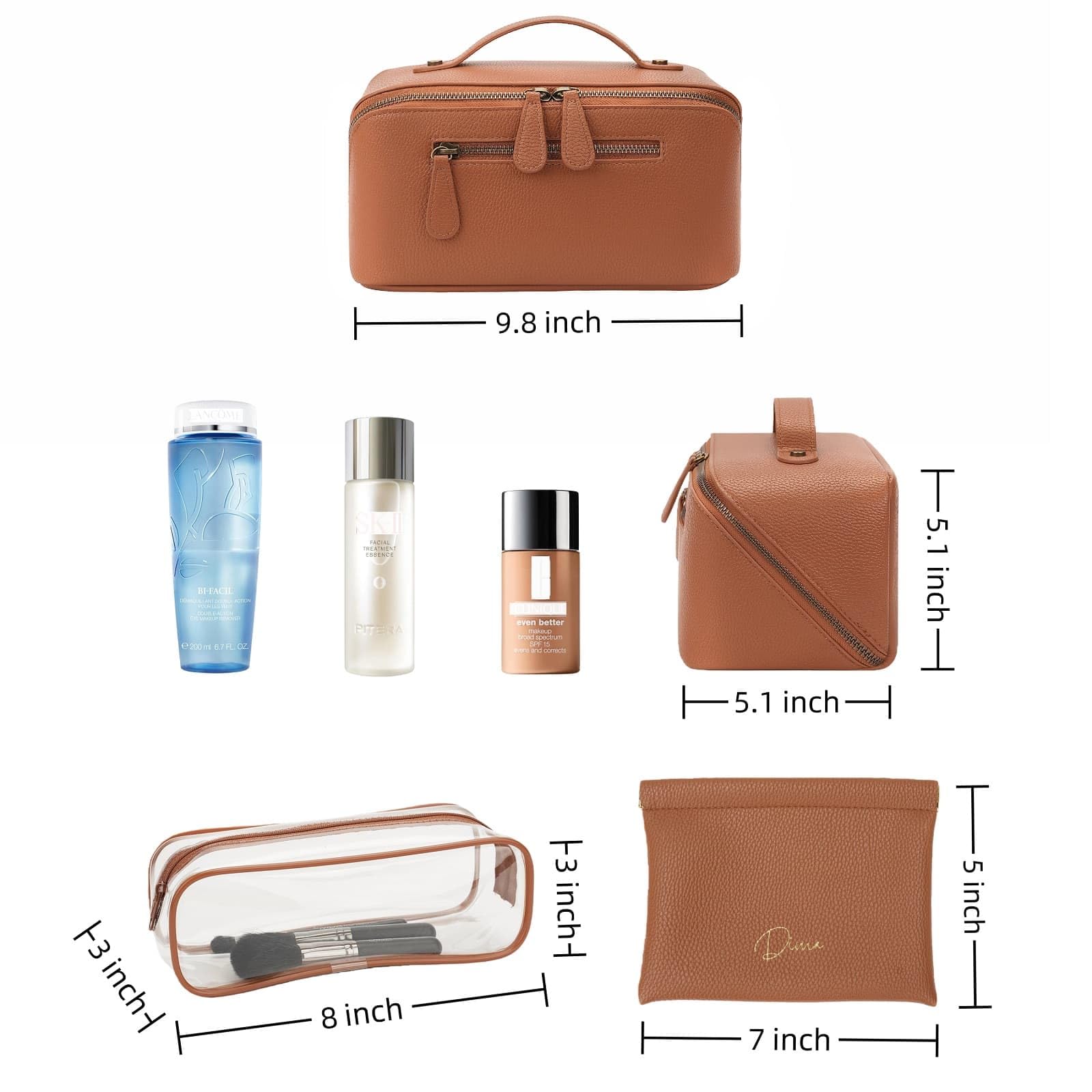 Divvia PVC pouch protects liquids and prevents spills during travel.
