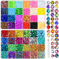 Gemas DIYCICO en dos cajas con 48 rejillas para manualidades brillantes.