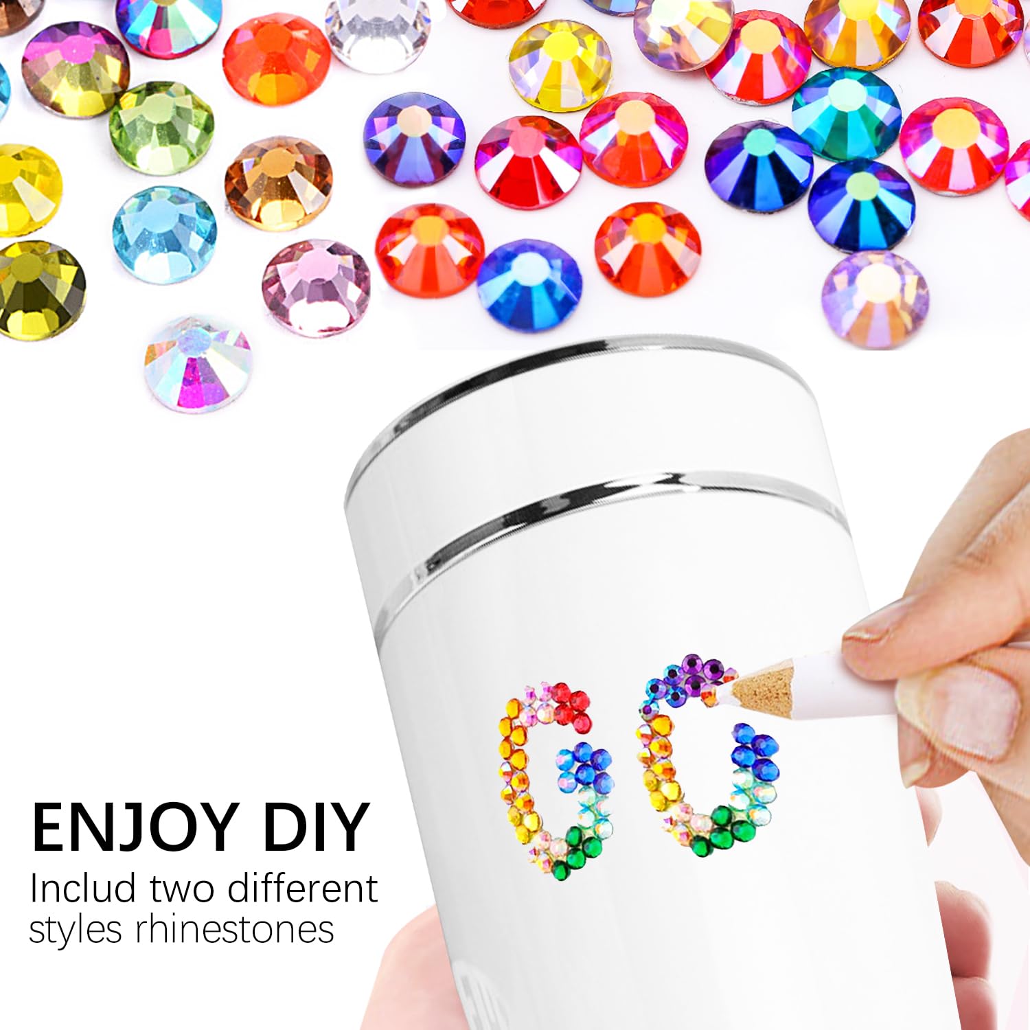 Gran variedad de colores en gemas de resina para combinaciones creativas.