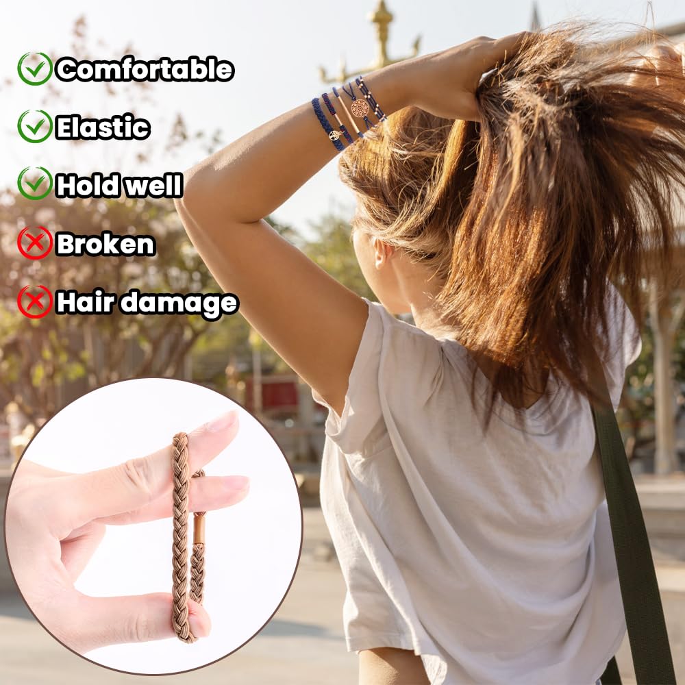 DIYDEC boho nylon-cotton hair ties deliver durability with flexible styling