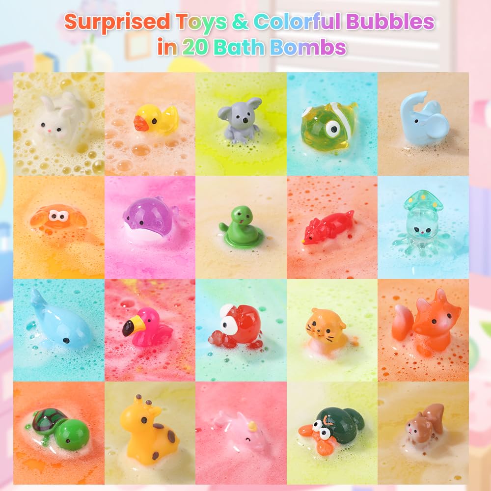 DIYDEC bombas de baño con burbujas coloridas para relajación divertida.