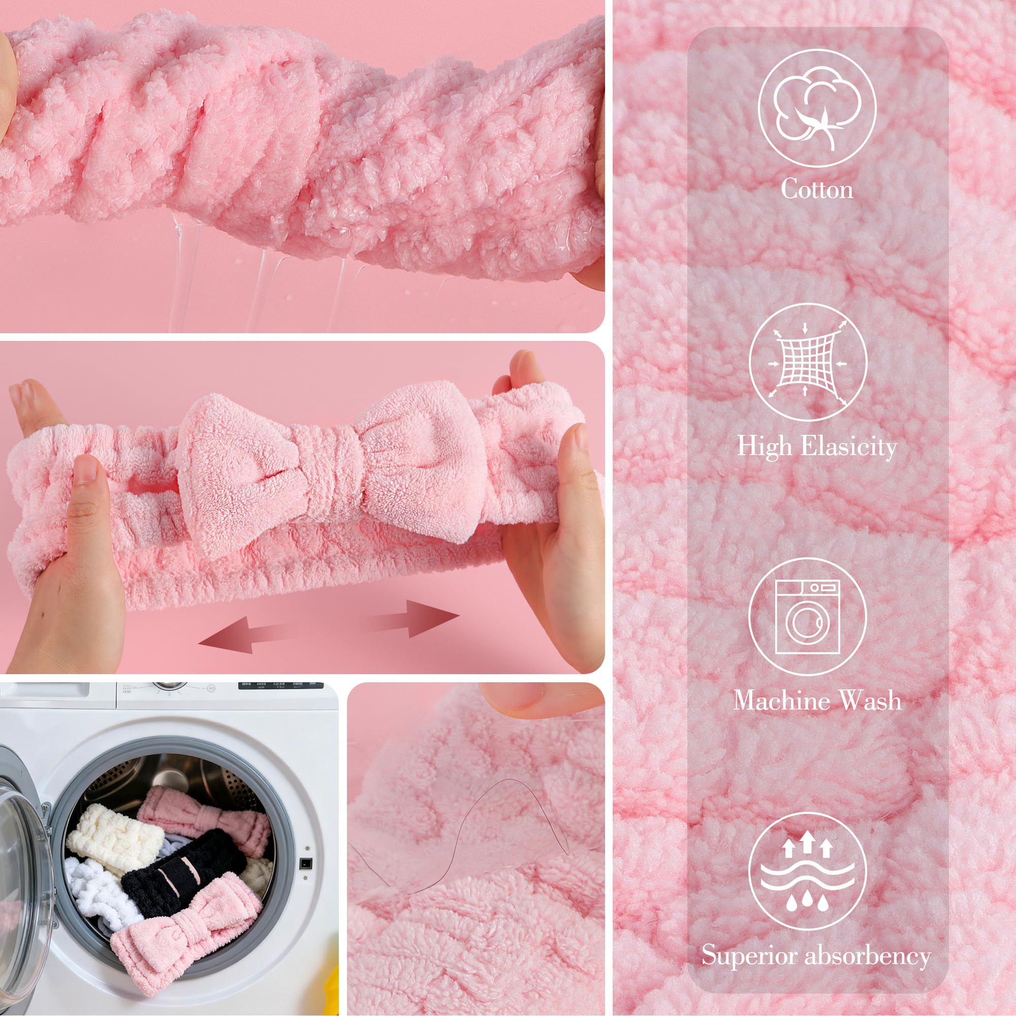 DiyJibb banda de cabeza lazo rosa, añade estilo sin complicaciones.