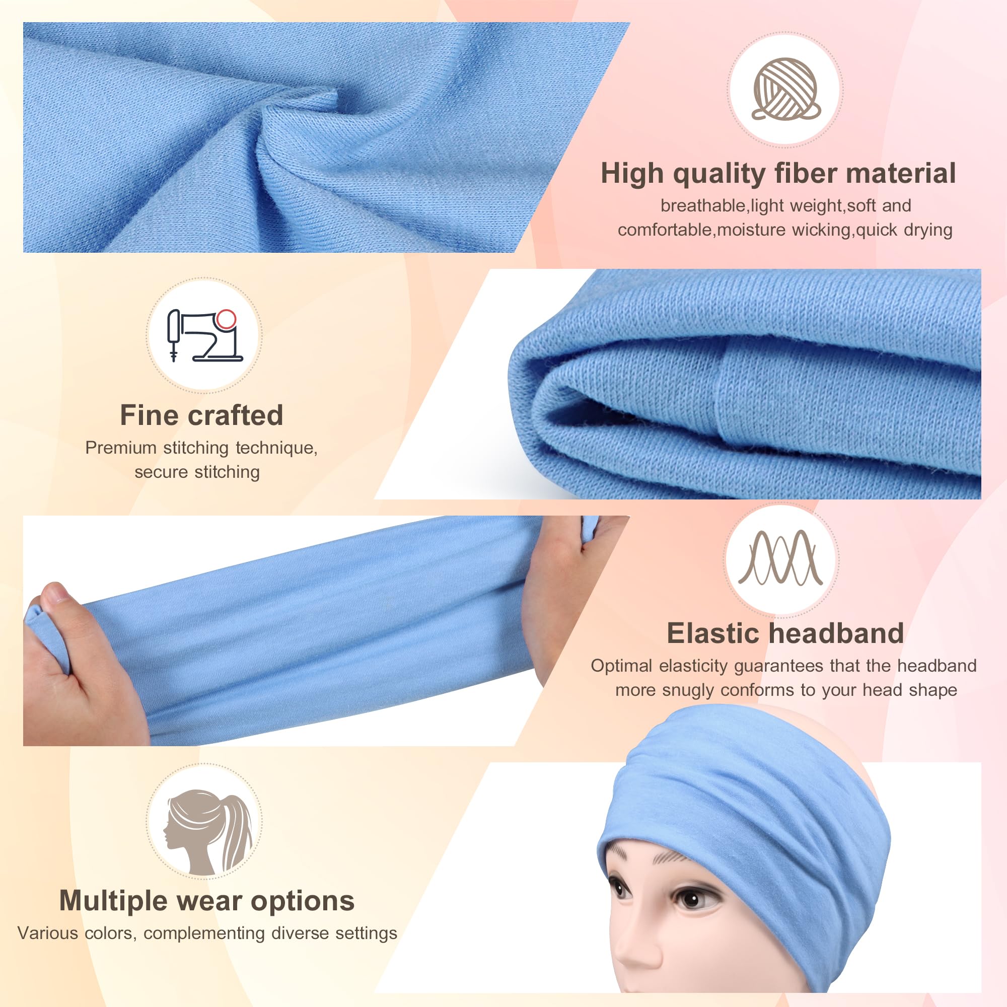 DiyJibb diademas para deporte, absorben sudor y mantienen la frente seca.