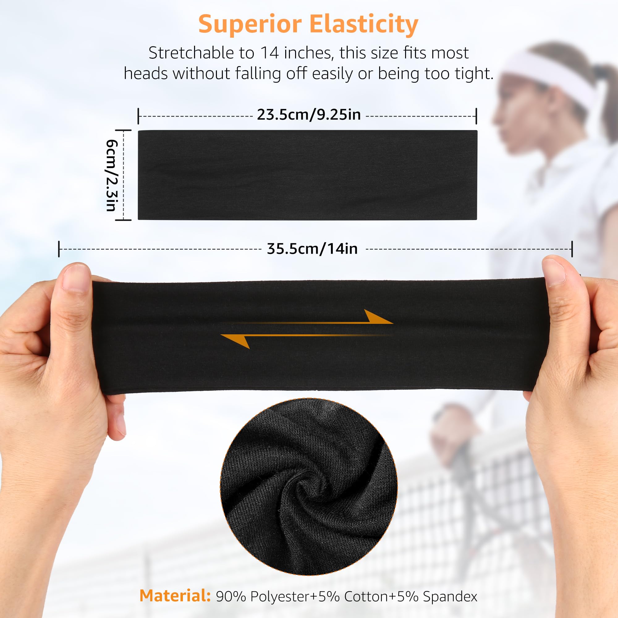 DiyJibb headbands with non-slip fit stay secure during workouts.