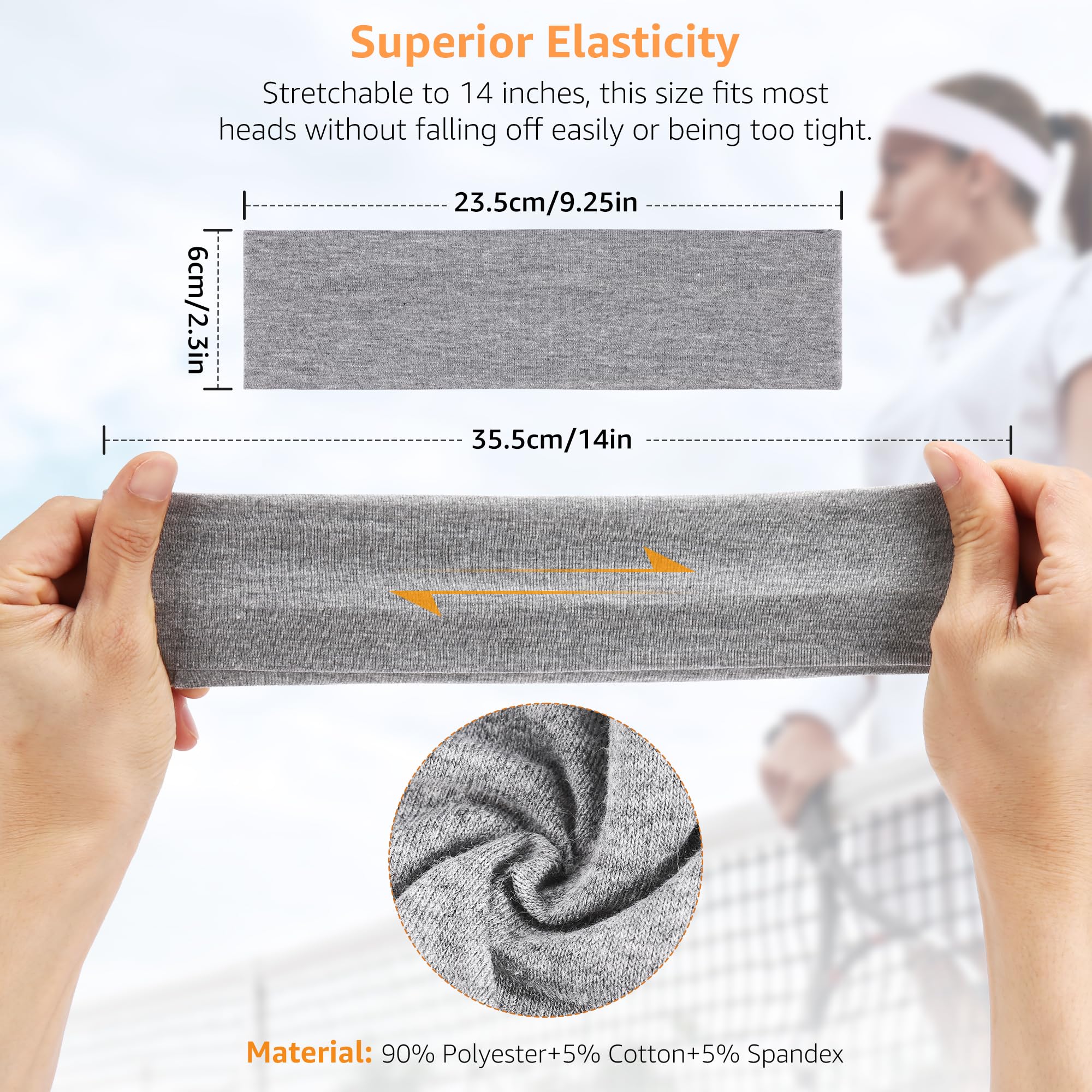 DiyJibb headbands soft cotton close-up emphasizes breathable comfort