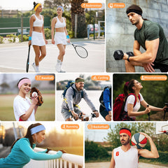 Seven-color DiyJibb headbands offering versatile gym and outdoor looks.