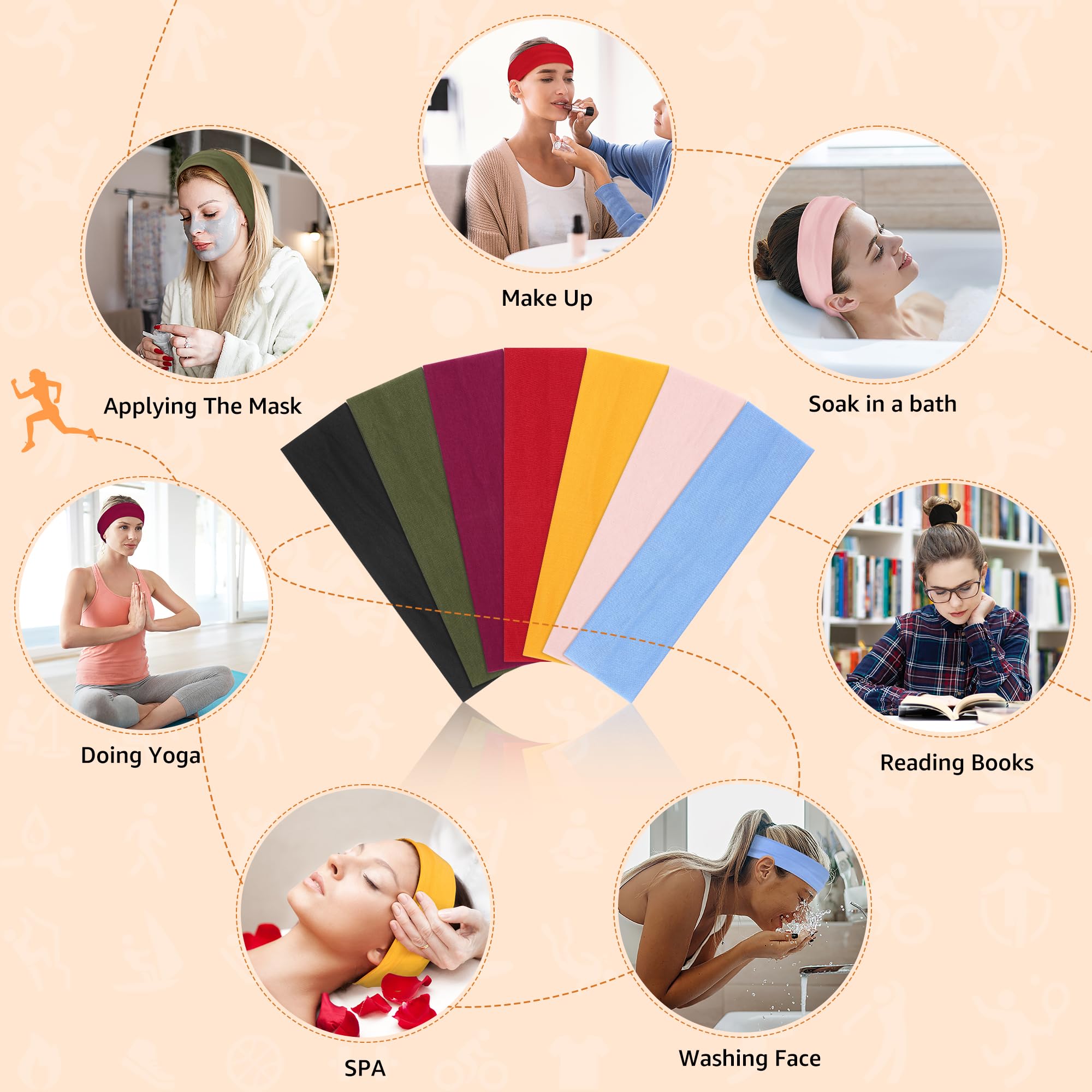 DiyJibb yoga and workout headbands designed for flexible movement.