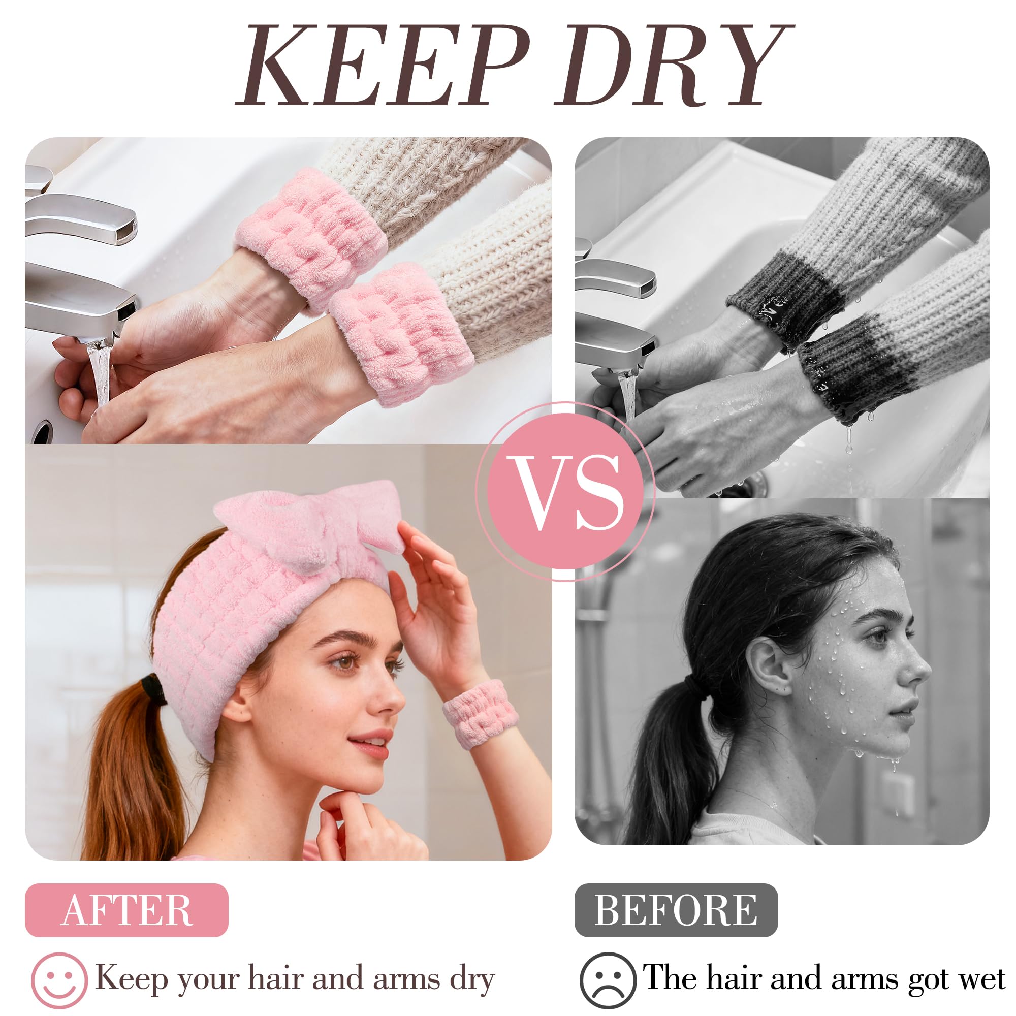 DiyJibb pulseras muñeca absorbentes melocotón, perfectas al hacer ejercicio o maquillaje.