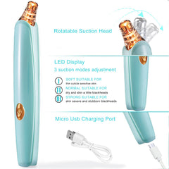 DIYthinker Blackhead Remover shows 3 adjustable suction levels for skin types.