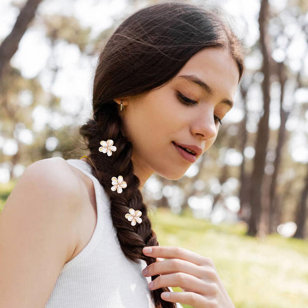 Dizila pinzas flor cristal morado para estilos femeninos