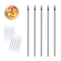 DJCIW aguja 16G ultra afilada para perforaciones precisas y cómodas en oreja