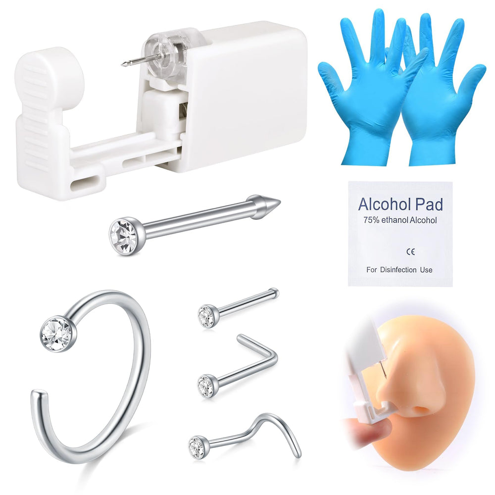 DJCIW conjunto perforación nasal completo para uso en casa