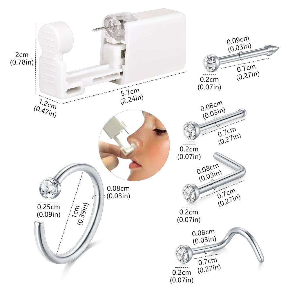 Puntas nariz 20G 0,8 mm DJCIW para estilos versátiles
