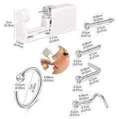 Puntas nariz 20G 0,8 mm DJCIW para estilos versátiles