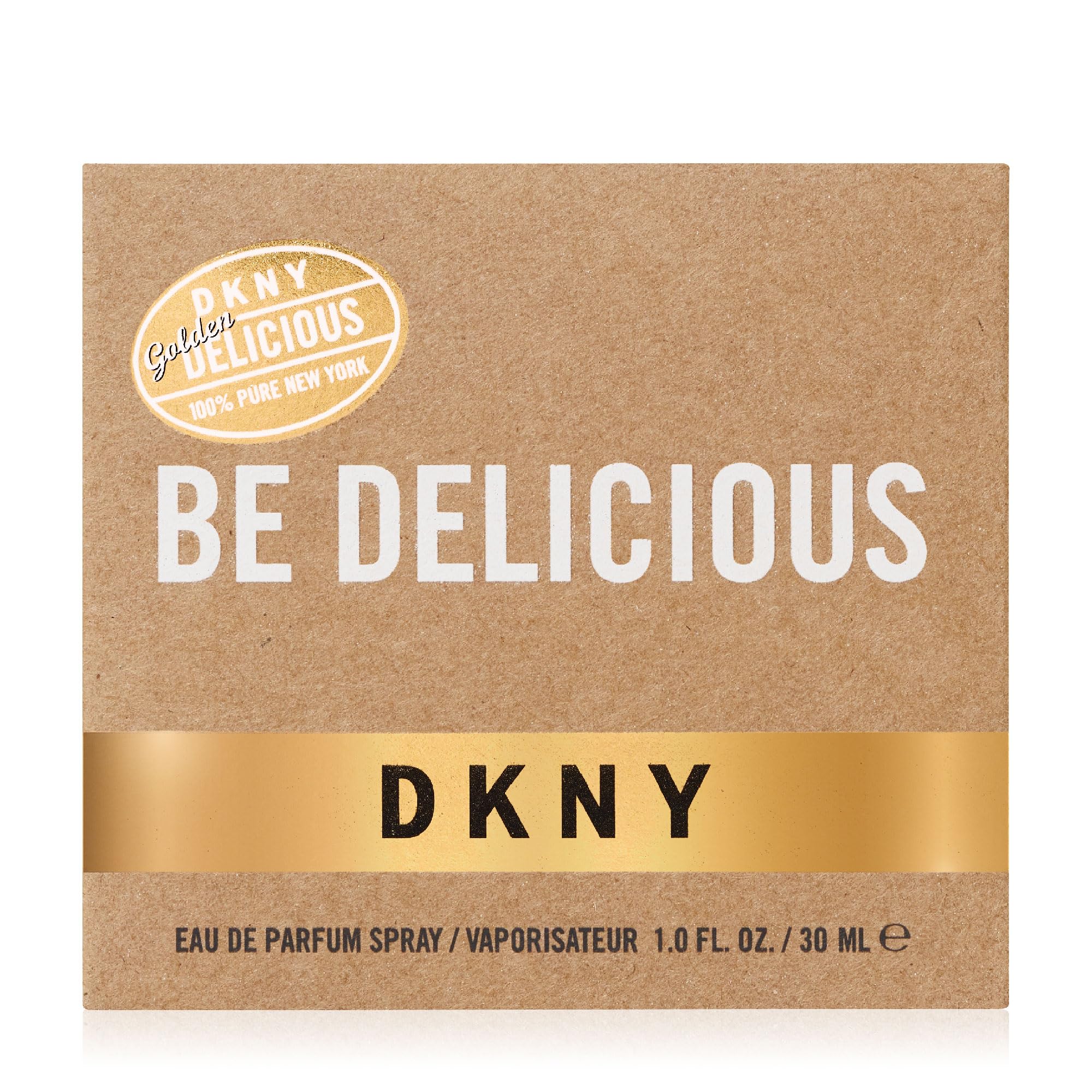 DKNY Golden Delicious packaging box adds luxury for gifting.