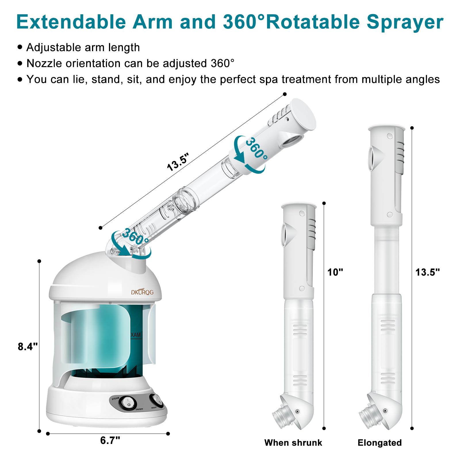 DKURQG steamer aromatherapy compartment supports relaxing fragrance blends.
