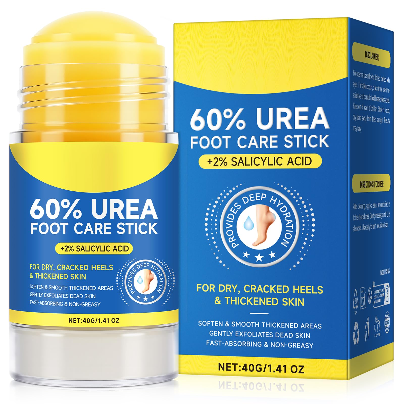 DLOMFVFQ foot care stick application close-up for targeted hydration and smoothing.