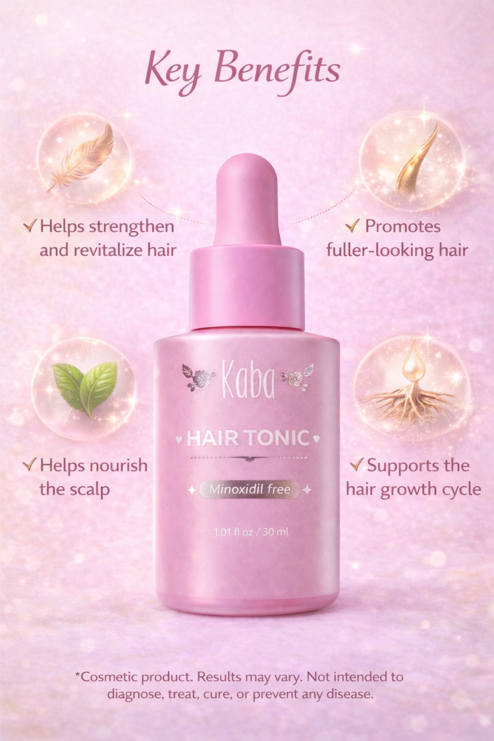 D'Luchi Kaba Tonic Serum on scalp demonstrates easy daily use.