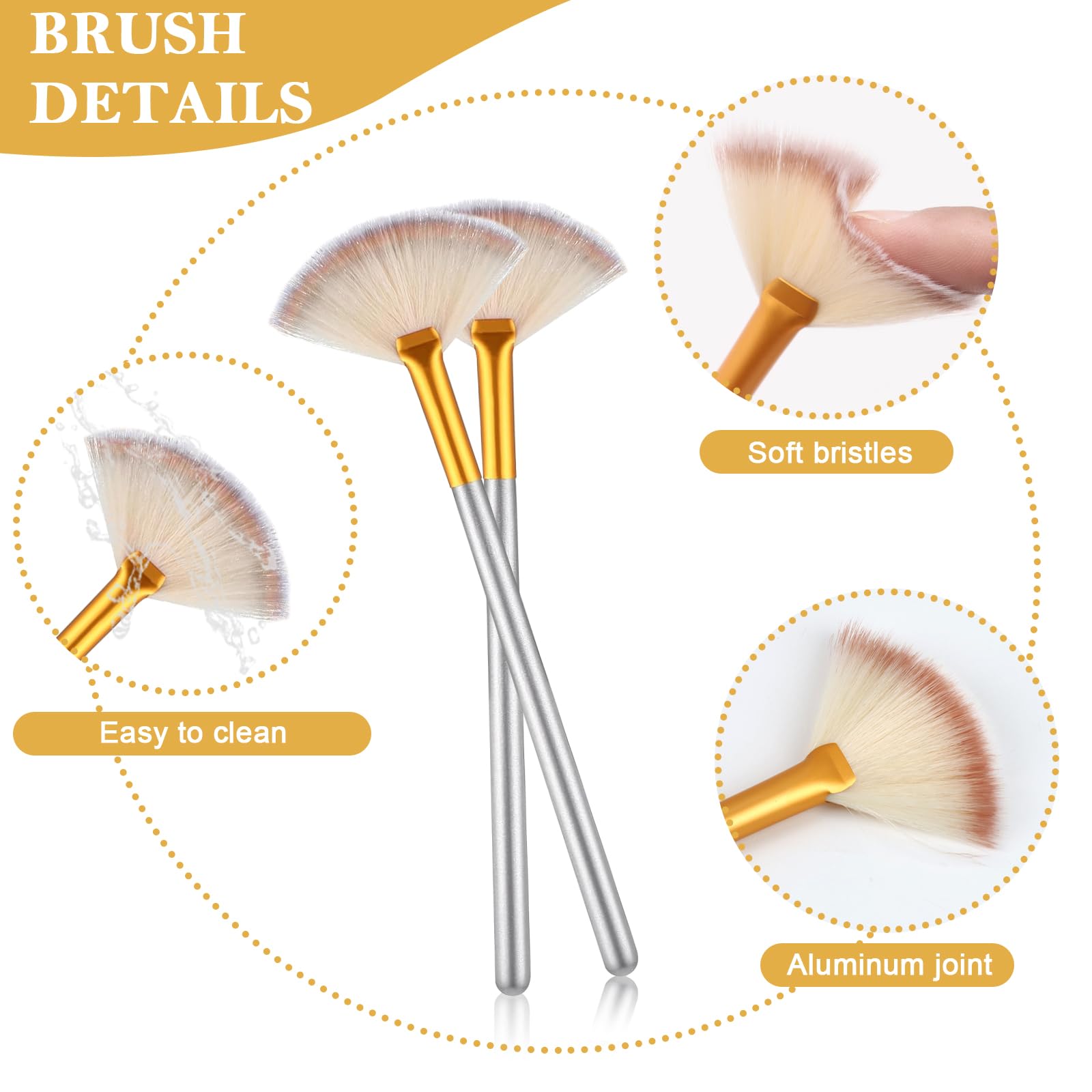 DLUGOPIS gold facial brush close-up showing ergonomic handle.
