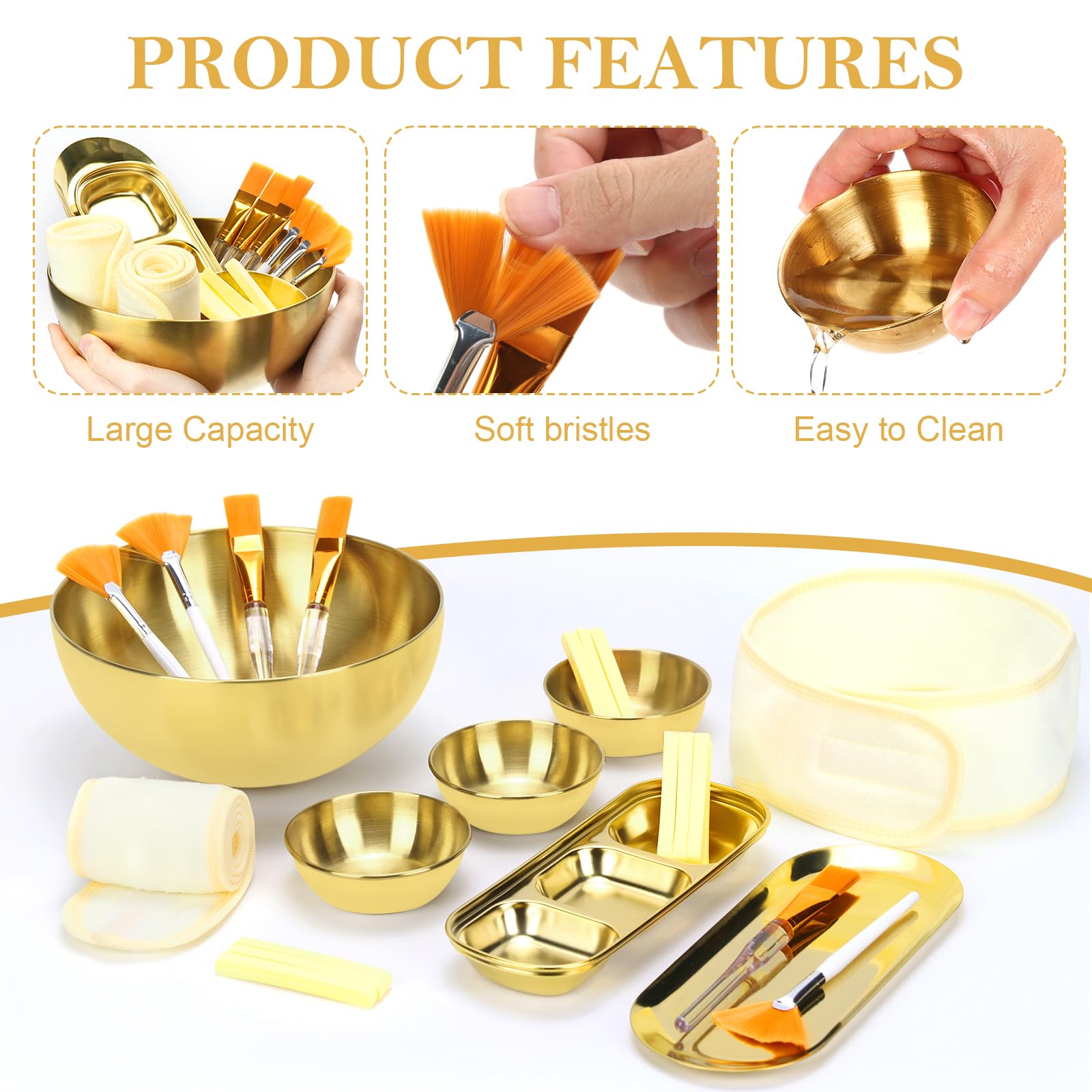 DLUGOPIS gold flat brushes for precise product placement
