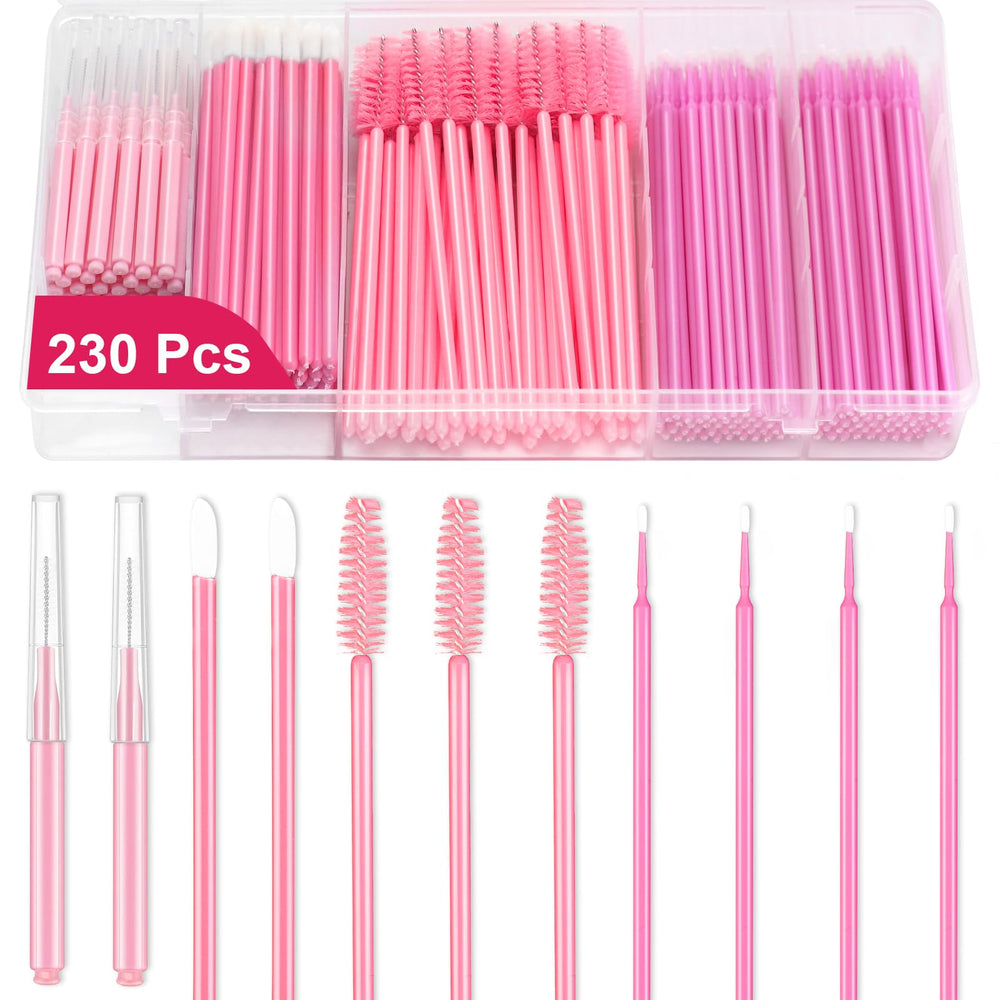 DLUGOPIS pink brow lamination kit box keeps tools organized for travel