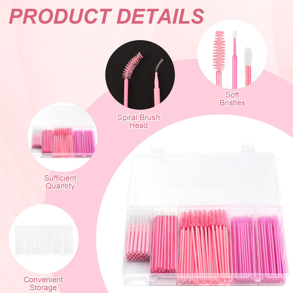 DLUGOPIS pink lip brushes for conditioning, gloss, and concealer applications