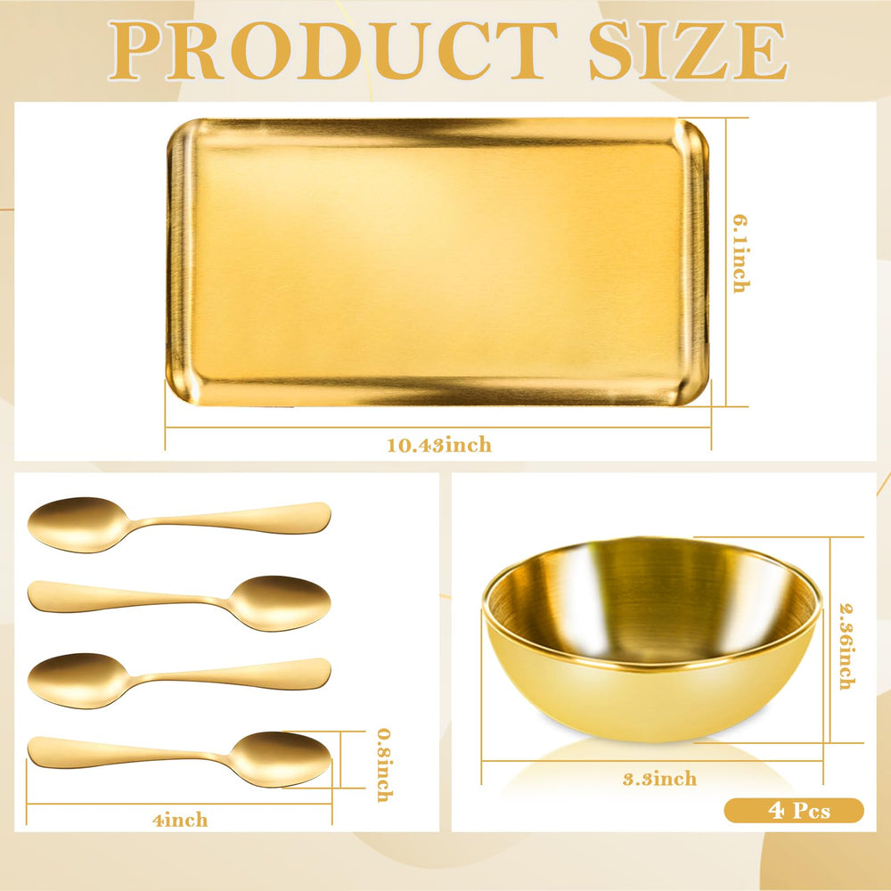 DLUGOPIS tazones dorados para mascarillas, ideales para mezclar y aplicar tratamientos.
