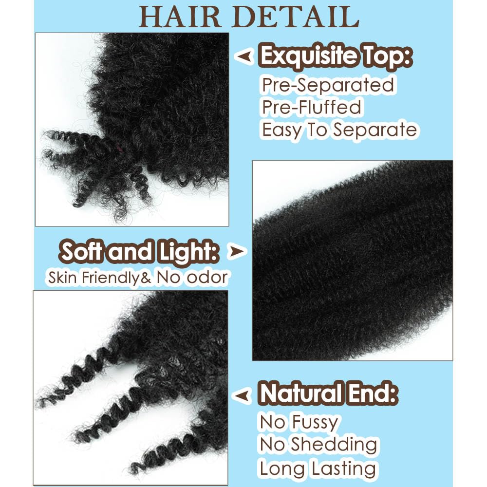 Dlyoigr Afro Twist Hair pre-combed strands enable easy installation