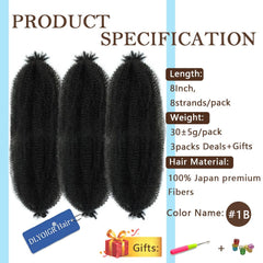 Dlyoigr Afro Twist Hair soft texture blends naturally for comfortable wear