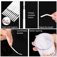 Dming microswab for makeup-application provides gentle, controlled application in hard-to-reach areas.