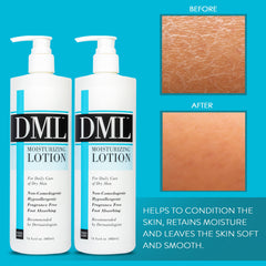 DML Hydrating lotion texture close-up showing smooth, non-greasy feel