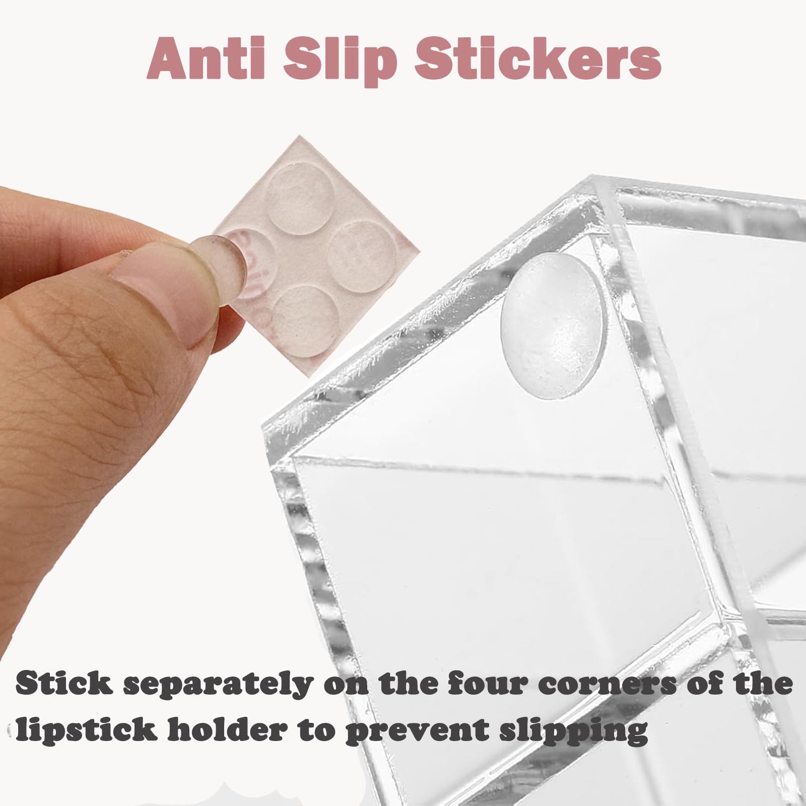 Dmopipp tall acrylic storage keeps nail polishes and tools upright.