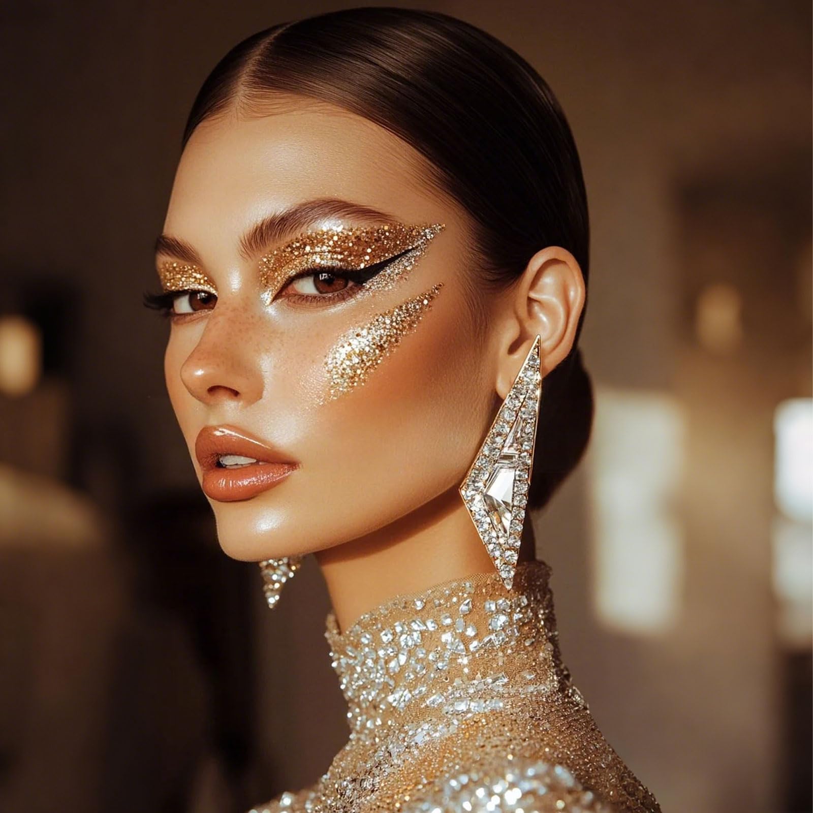 Dmsky glitter gel in pink adds playful glow to lips, nails, and cheeks