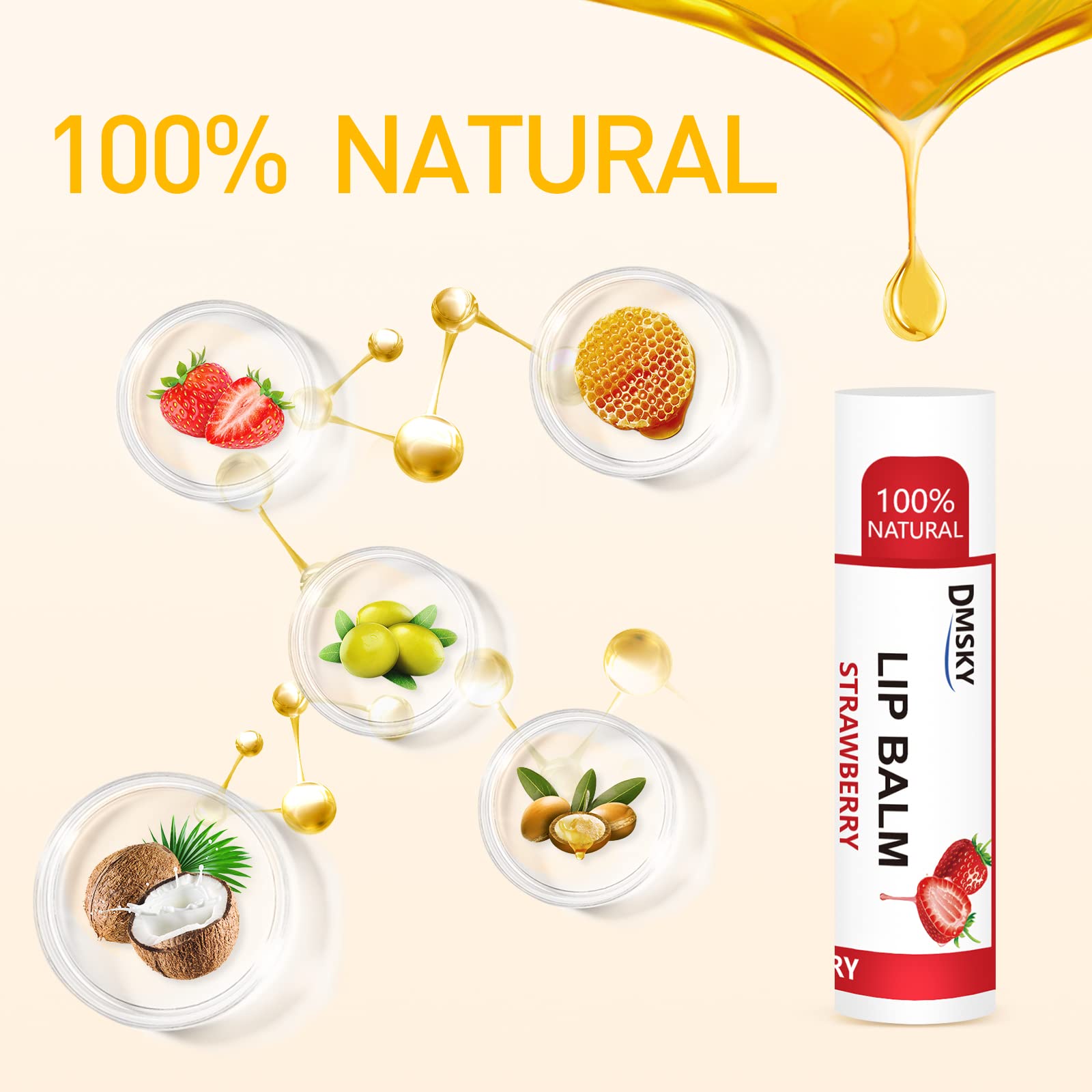 Bálsamo DMSKY con coco y vitamina E para nutrición suave