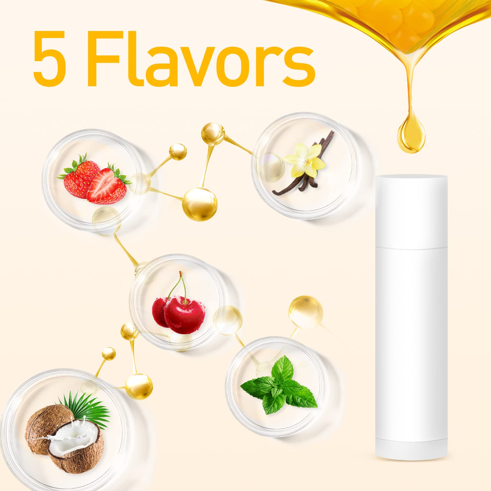 Dmsky vanilla flavor lip balm with warm notes.