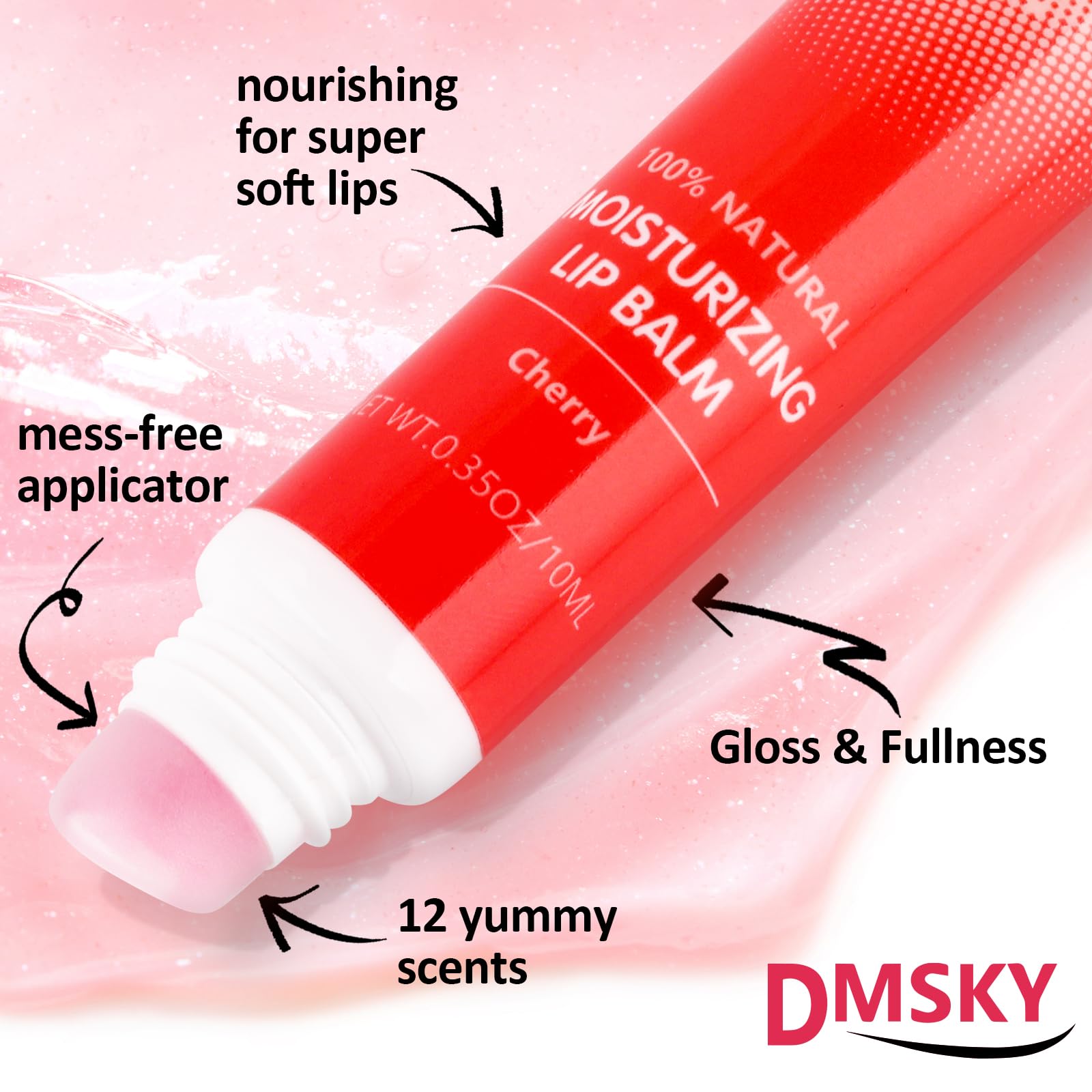 Dmsky lip gloss 12 flavors for varied, enjoyable lip care.