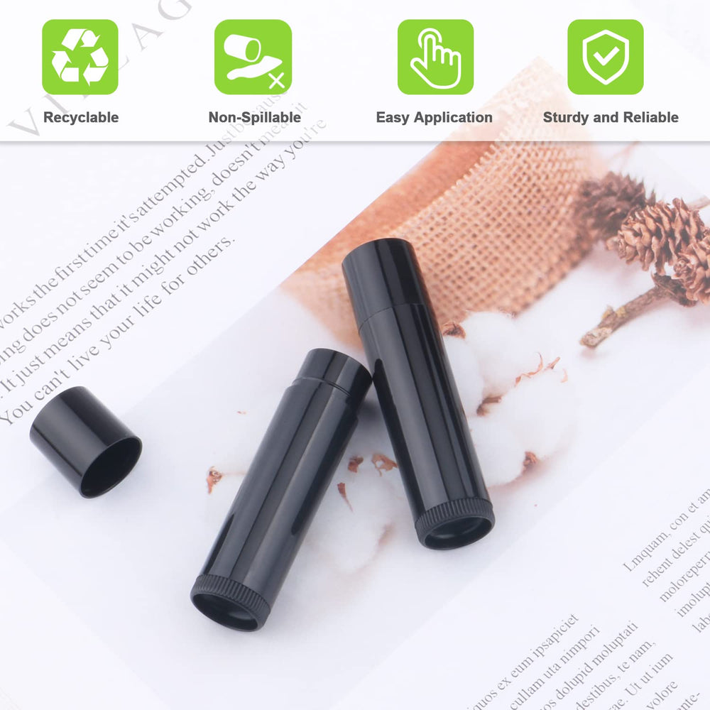 dmuuudm portable lip balm tubes ideal for purse travel in black