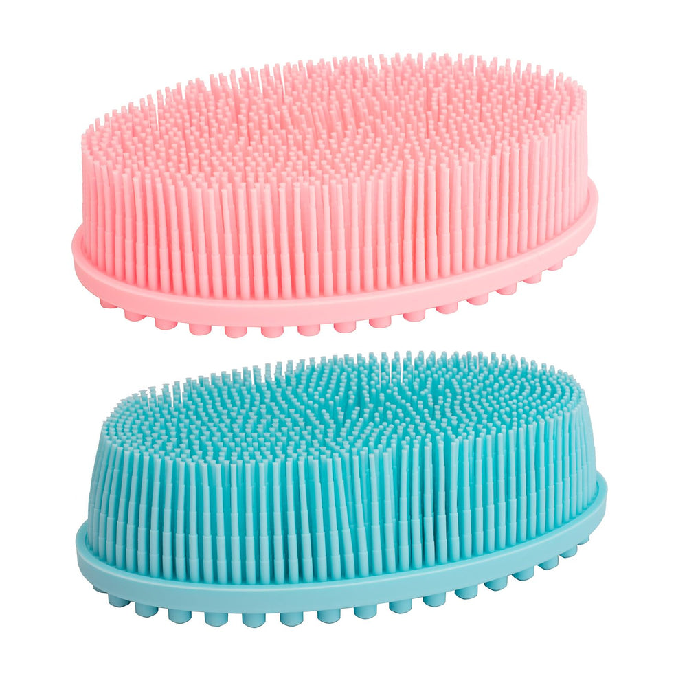 DNC cepillo corporal de silicona, dos caras para exfoliar y limpiar.