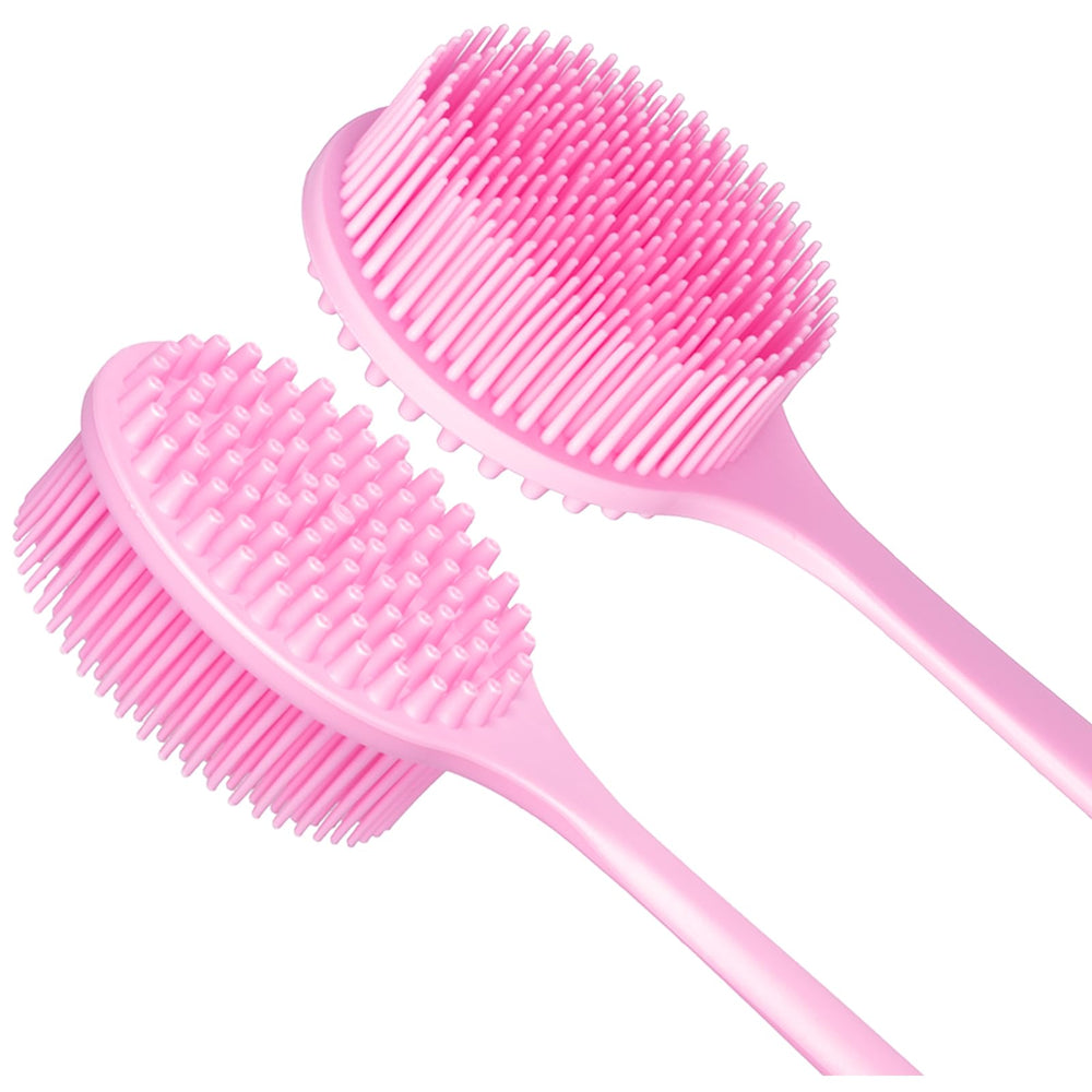 DNC cepillo ducha silicona suave rosa ideal para piel sensible.