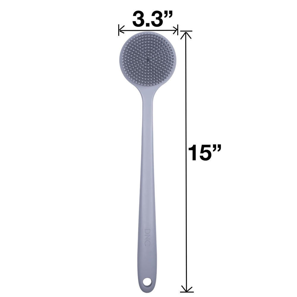 Bristles close-up on the DNC silicone back scrubber for gentle cleansing