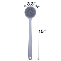 Bristles close-up on the DNC silicone back scrubber for gentle cleansing